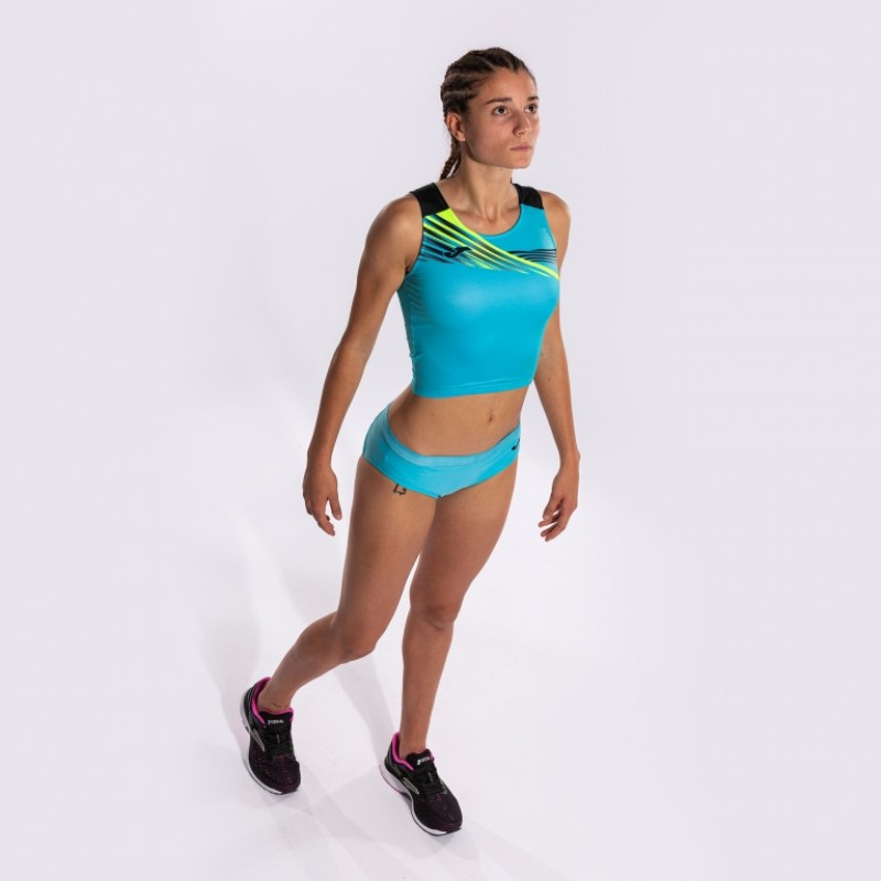 Топ JOMA  бирюзово-черный женский ELITE X 901813.011
