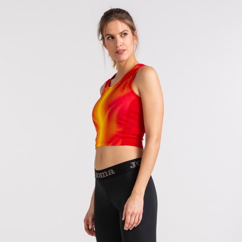 Топ  JOMA красно-желтый женский OLIMPIA 900935.609