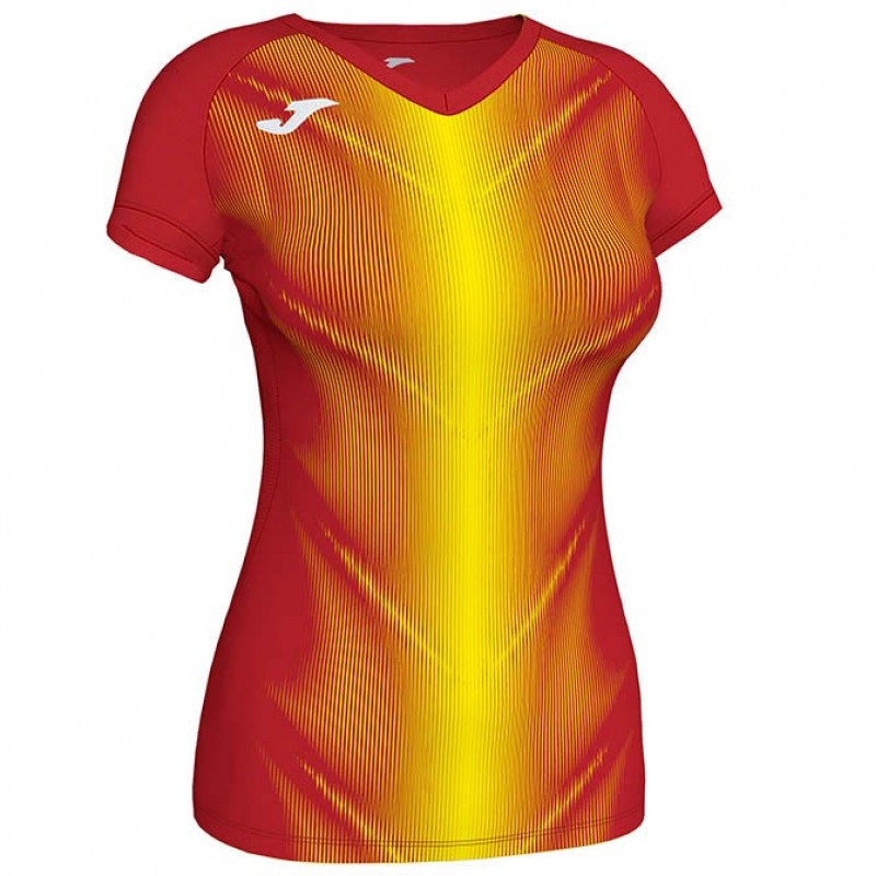 Футболка красно-желтая женская OLIMPIA 900933.609