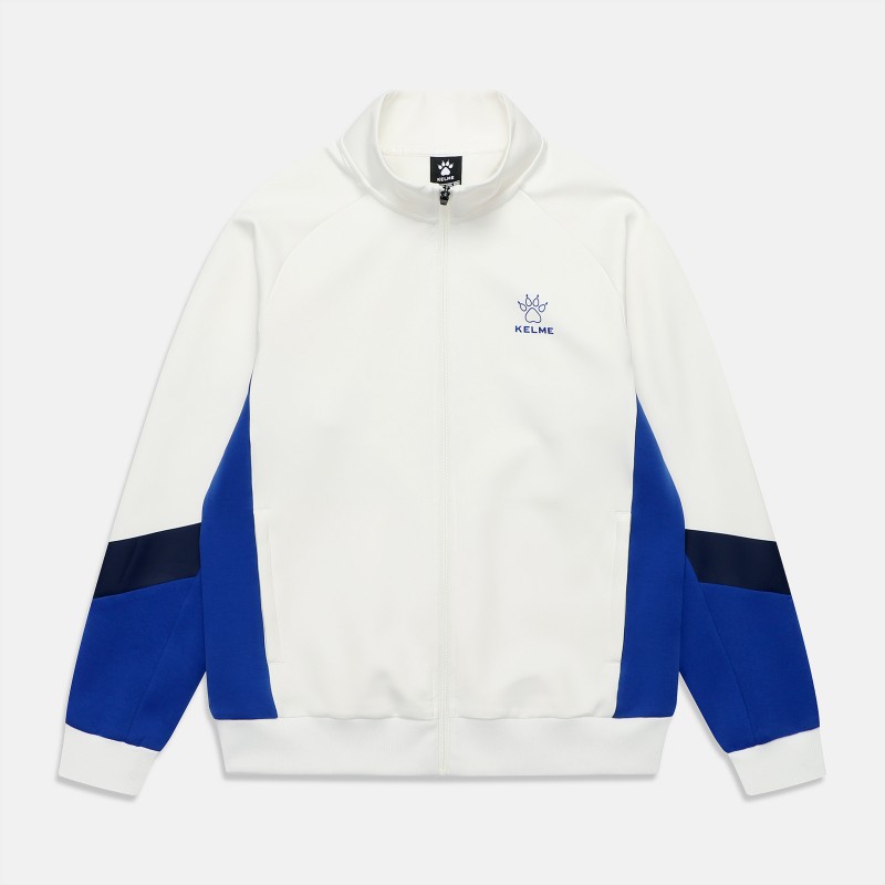 Олимпийка Kelme Knitted Jacket бело-синяя 8061WT1007.9104