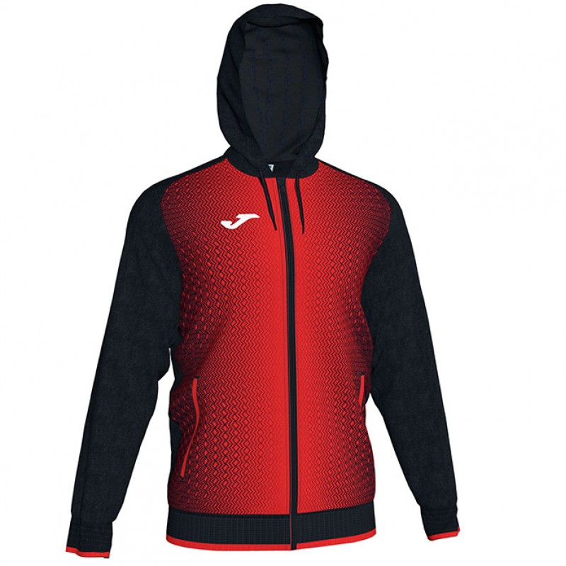 Олимпийка JOMA  черно-красная с капюшоном SUPERNOVA 101285.106