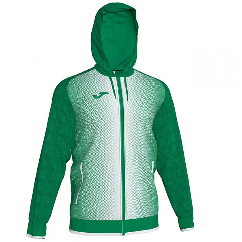 Олимпийка Joma SUPERNOVA зелено-белая с капюшоном 101285.452