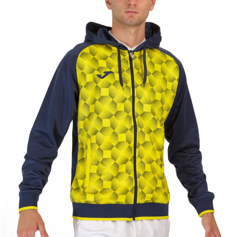 Олимпийка Joma SUPERNOVA III  с капюшоном т.сине-желтая 102262.339
