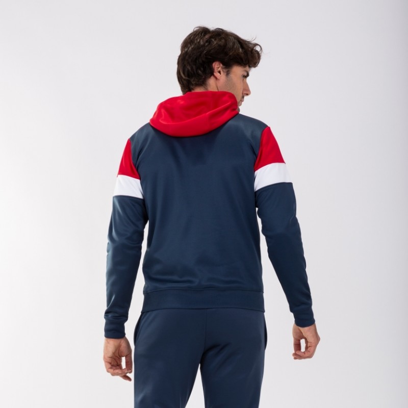 Олимпийка Joma CREW с капюшоном т.сине-красная 101537.336