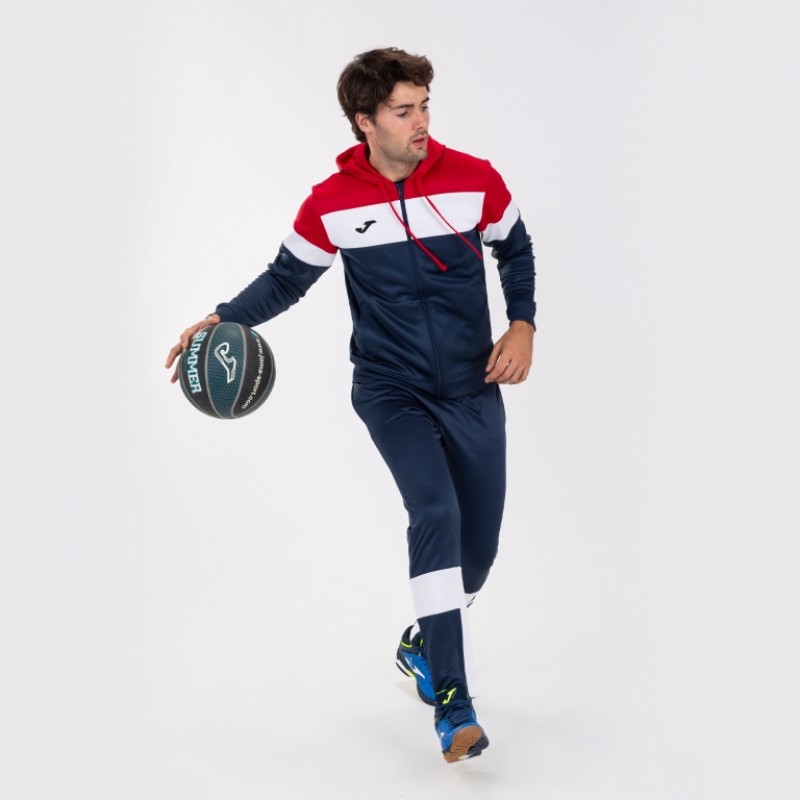Олимпийка Joma CREW с капюшоном т.сине-красная 101537.336