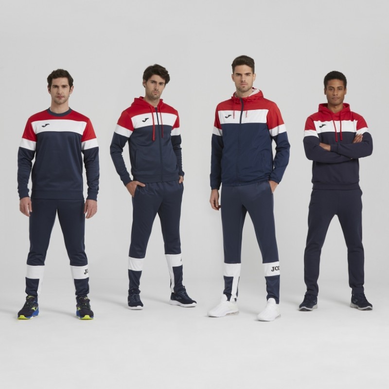 Олимпийка Joma CREW с капюшоном т.сине-красная 101537.336