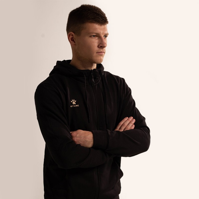 Олимпийка KELME HOODIE с капюшоном черная 3881313.9000