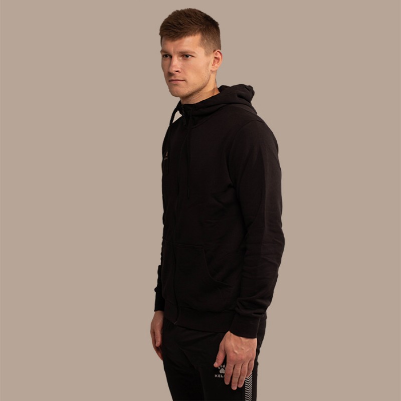 Олимпийка KELME HOODIE с капюшоном черная 3881313.9000