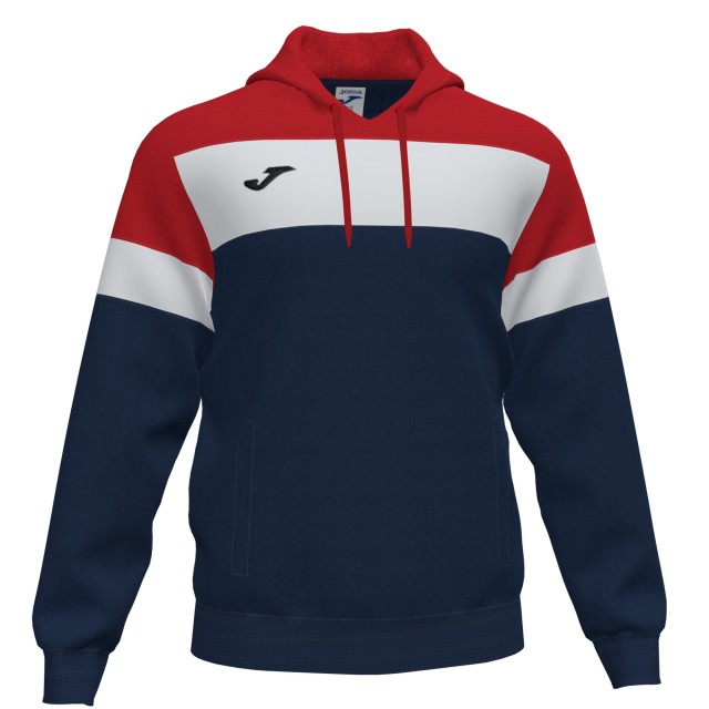 Худи Joma CREW IV с капюшоном темно-синее с красно-белыми вставками 101544.336