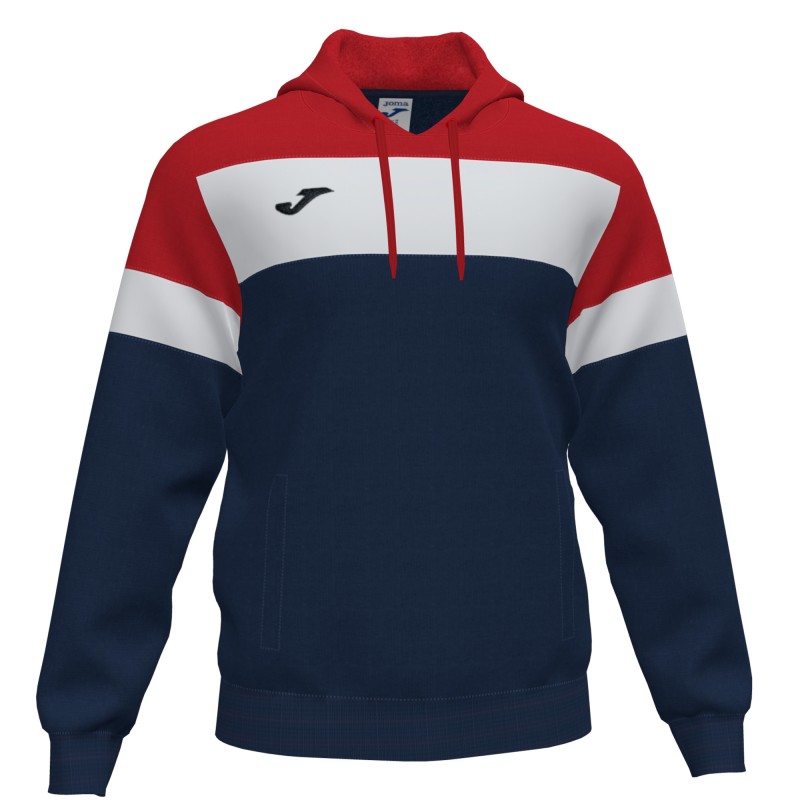 Худи Joma CREW IV с капюшоном темно-синее с красно-белыми вставками 101544.336