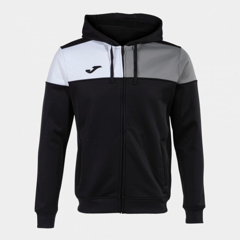 Олімпійка JOMA  з капюшоном чорно-сіра CREW V 103087.111