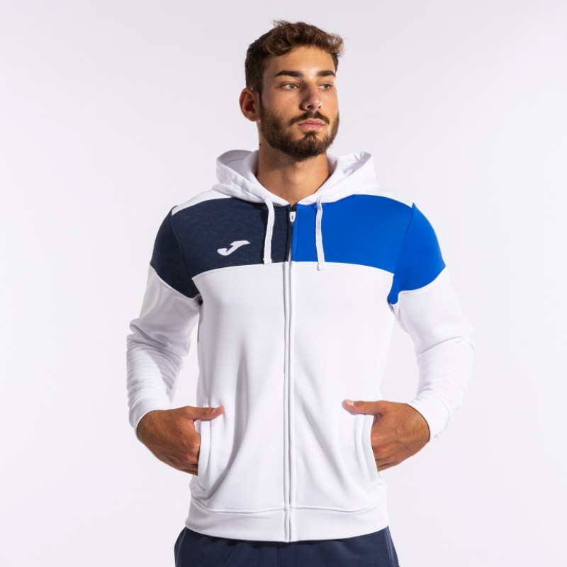 Олимпийка Joma CREW V с капюшоном бело-синяя103087.207