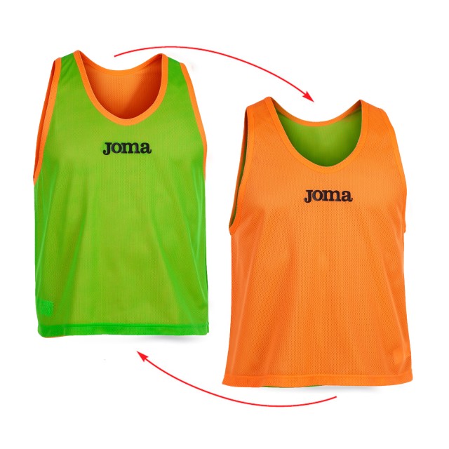 Манишка JOMA двусторонняя оранжево-зеленая 101689.050