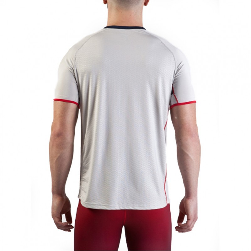Футболка серо-красная JOMA ELITE V 100393.256