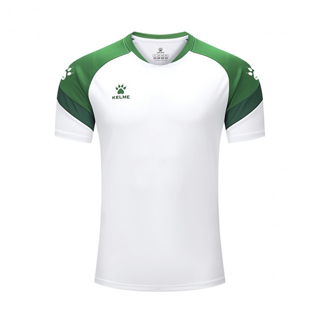Футболка дитяча Kelme біло-зелена короткий рукав BRAVO 7351TX3093.9105