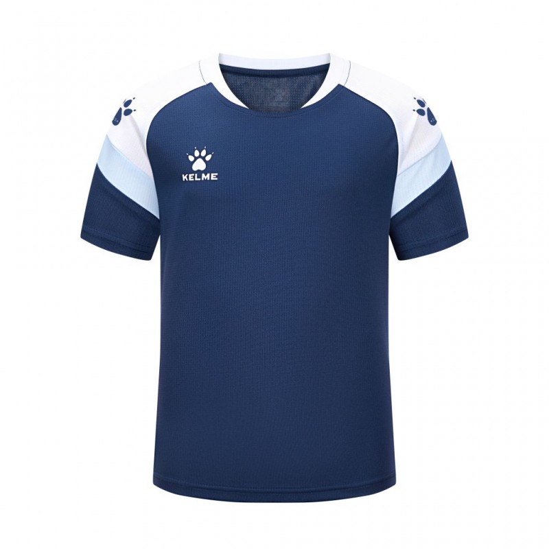 Футболка детская сине-белая Kelme BRAVO 7351TX3093.9424