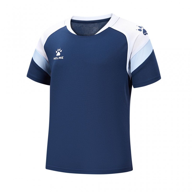 Футболка детская сине-белая Kelme BRAVO 7351TX3093.9424
