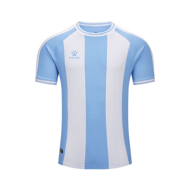 Футболка детская Kelme бело-голубая короткий рукав GRANADA 7451ZB3795.9476