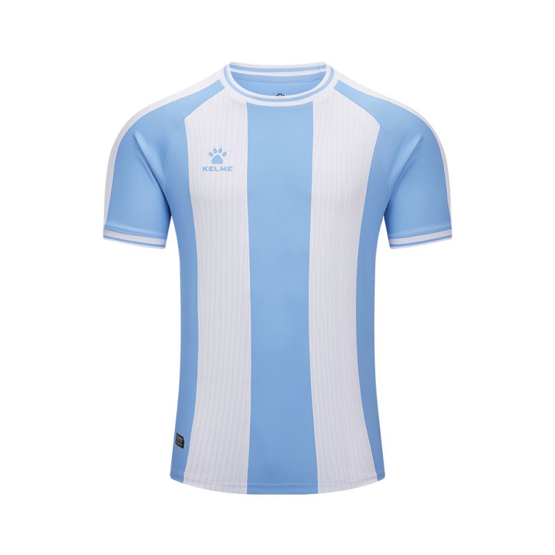 Футболка детская Kelme бело-голубая короткий рукав GRANADA 7451ZB3795.9476
