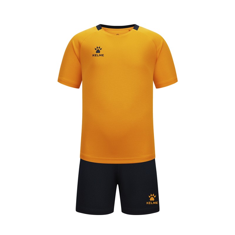 Комплект футбольной формы Kelme оранжевый детский LUGO короткий рукав 8451ZB3245.9907
