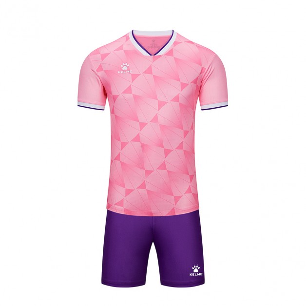 Комплект футбольної форми KELME рожевий  короткий рукав OVIEDO II 8551ZB11082.9636