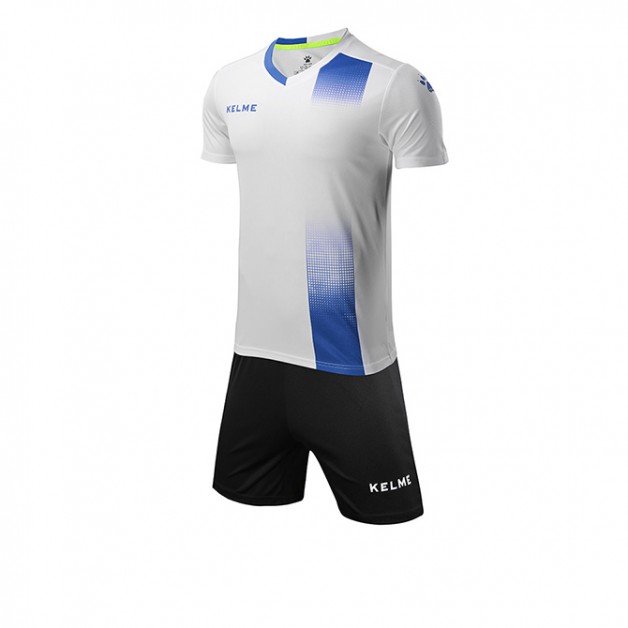 Комплект дитячої футбольної форми KELME ALICANTE (JR) біло-синій 3883020.9104