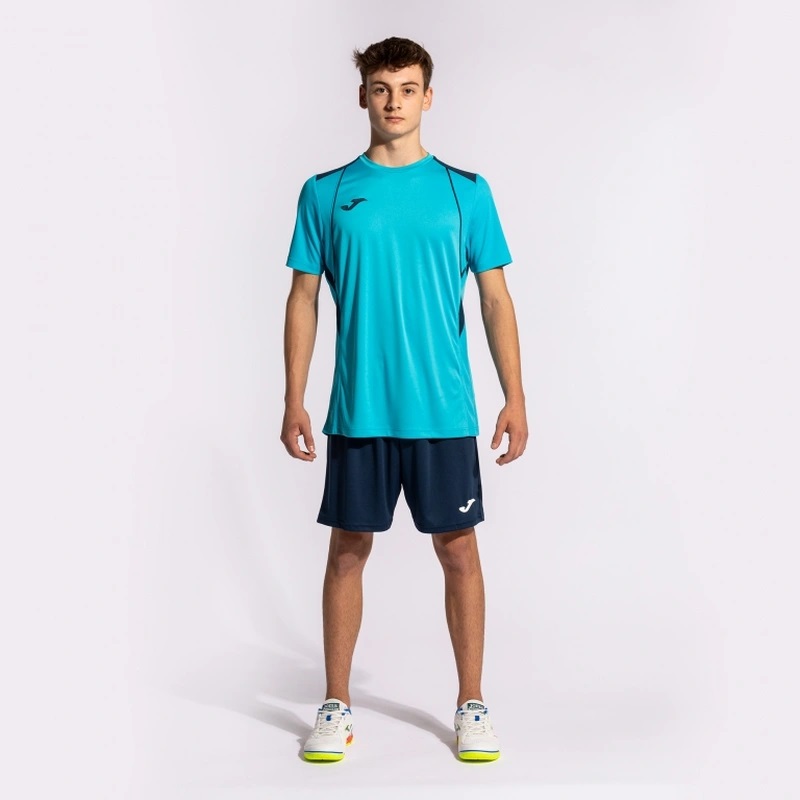 Футболка Joma бирюзово-темно-синяя короткий рукав CHAMPION VII 103081.013