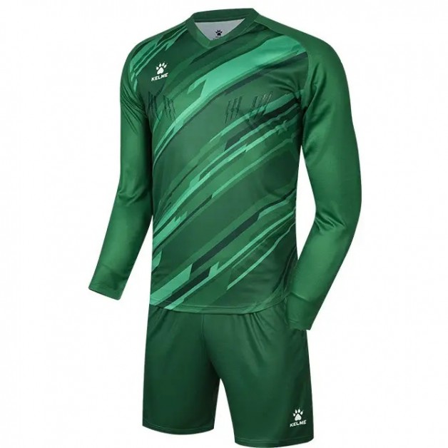 Комплект воротарської форми Kelme дитячий с захистом зелений довгий рукав ZAMORA II 7361ZB3256.9300