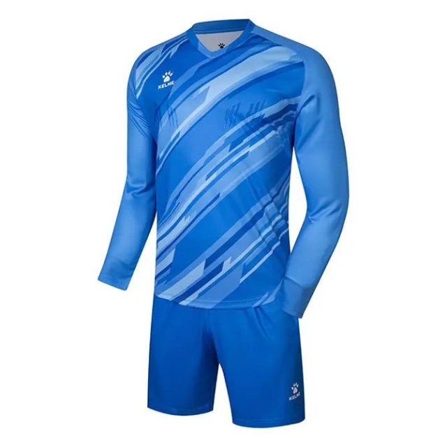 Комплект вратарской формы Kelme детский с защитой синий длинный рукав ZAMORA II 7361ZB3256.9404