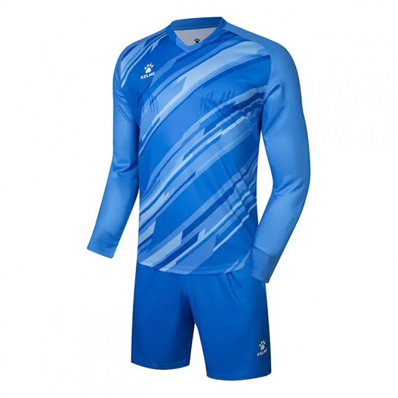 Комплект воротарської форми Kelme дитячий з захистом синій довгий рукав ZAMORA II 7361ZB3256.9404