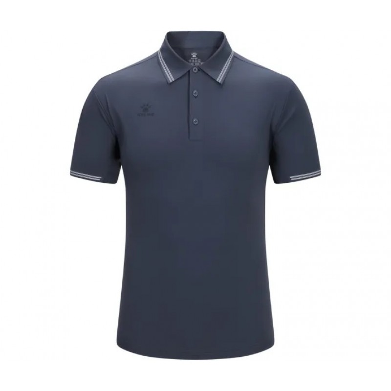 Футболка-поло Kelme с воротником сине-серая короткий рукав 8453PL1068.9471