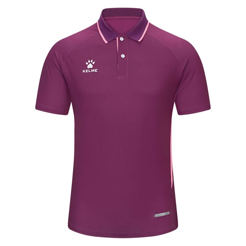Футболка-поло Kelme с воротником фиолетовая короткий рукав PHANTOM 8551PL1144.9607