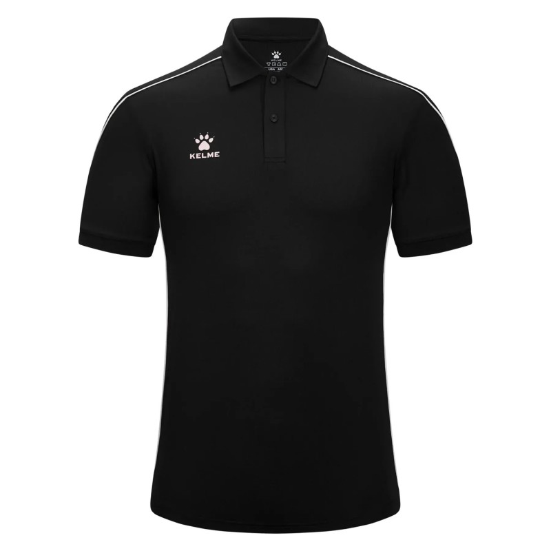 Футболка-поло Kelme с воротником черная короткий рукав TENERIFE 8651PL1207.9000