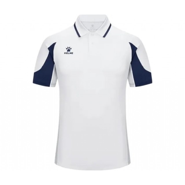 Футболка-поло Kelme бело-темно-синяя 8651PL1209.9100