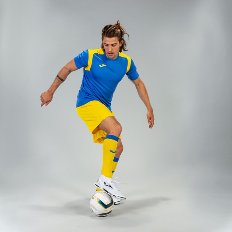 Футболка футбольная Joma CHAMPION V сине-желтая 101264.709