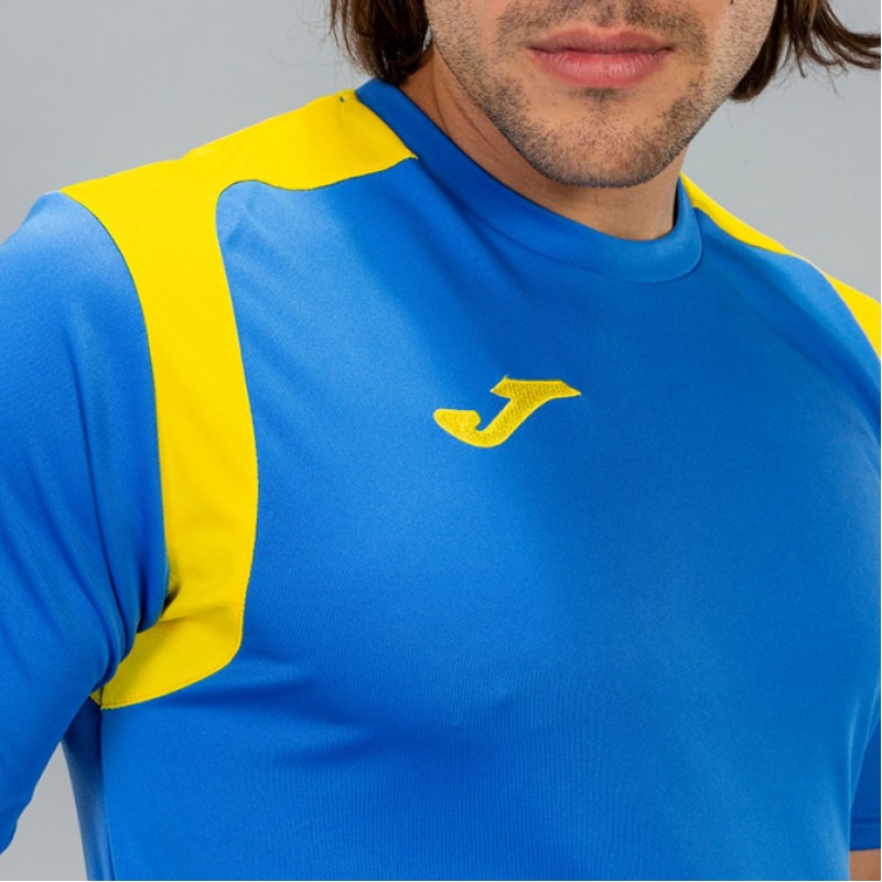 Футболка футбольная Joma CHAMPION V сине-желтая 101264.709