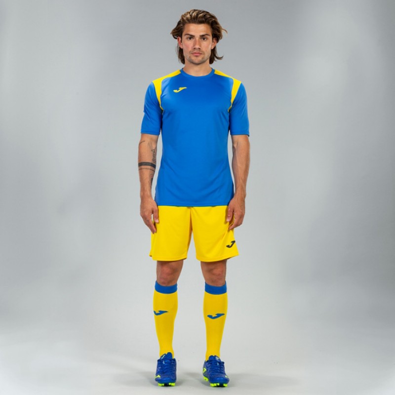 Футболка футбольная Joma CHAMPION V сине-желтая 101264.709