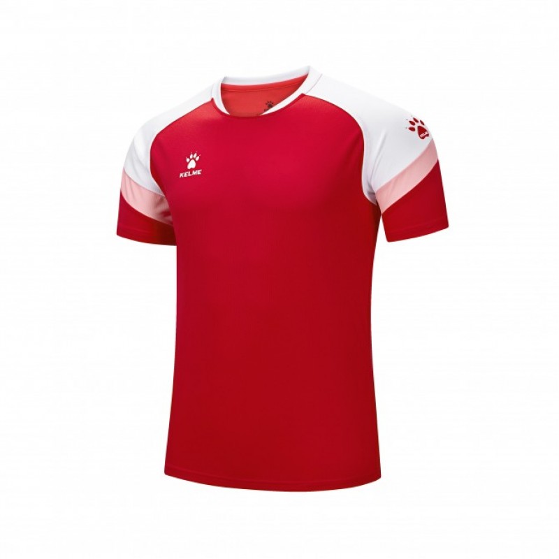 Футболка красно-белая KELME BRAVO 7351TX1092.9610
