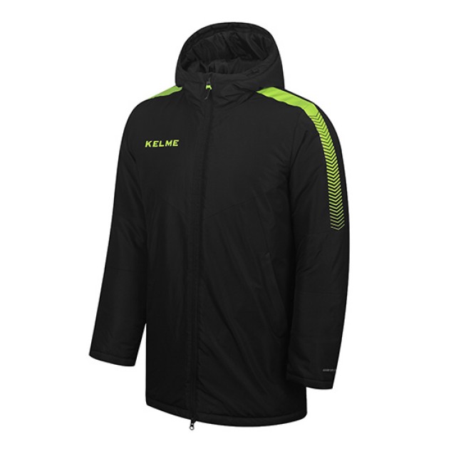 Куртка мужская Kelme демисезонная черная с салатовыми вставками PRIMERA 3871403.9012