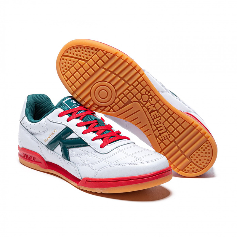 Футзалки  Kelme  бело-зеленые FLAMENCO SALA 55.869.215