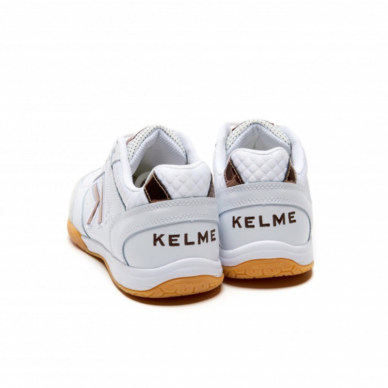 Футзалки  Kelme  бело-золотые LIGA PRO 55.969.0630