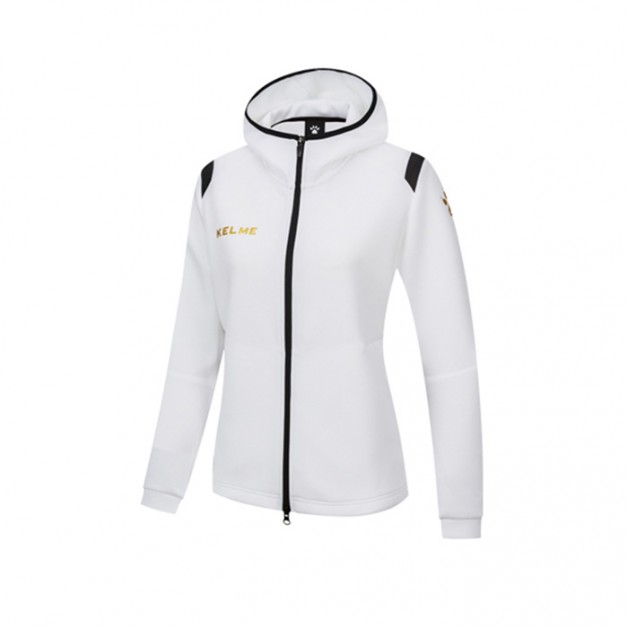 Олимпийка с капюшоном Kelme белая женская ROAD 3882336.9100