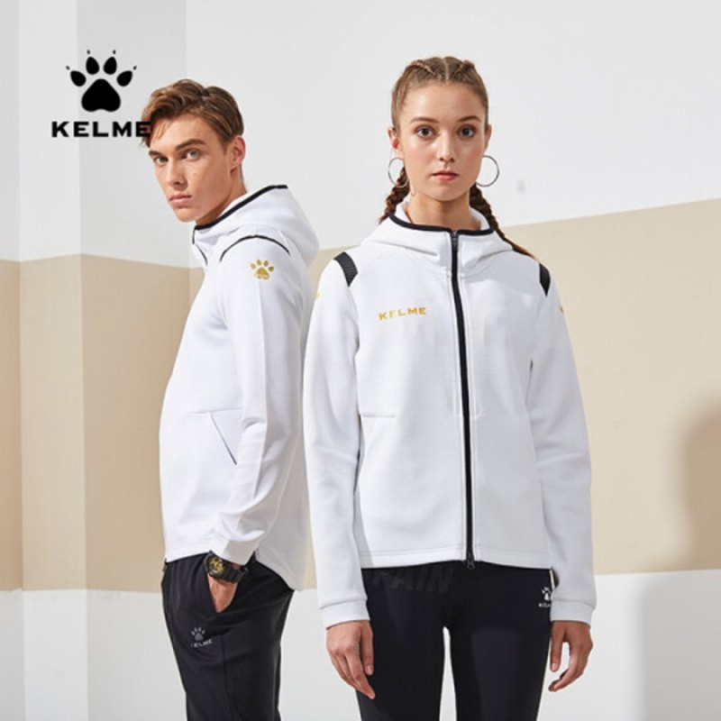 Олімпійка з капюшоном Kelme біла жіноча ROAD 3882336.9100