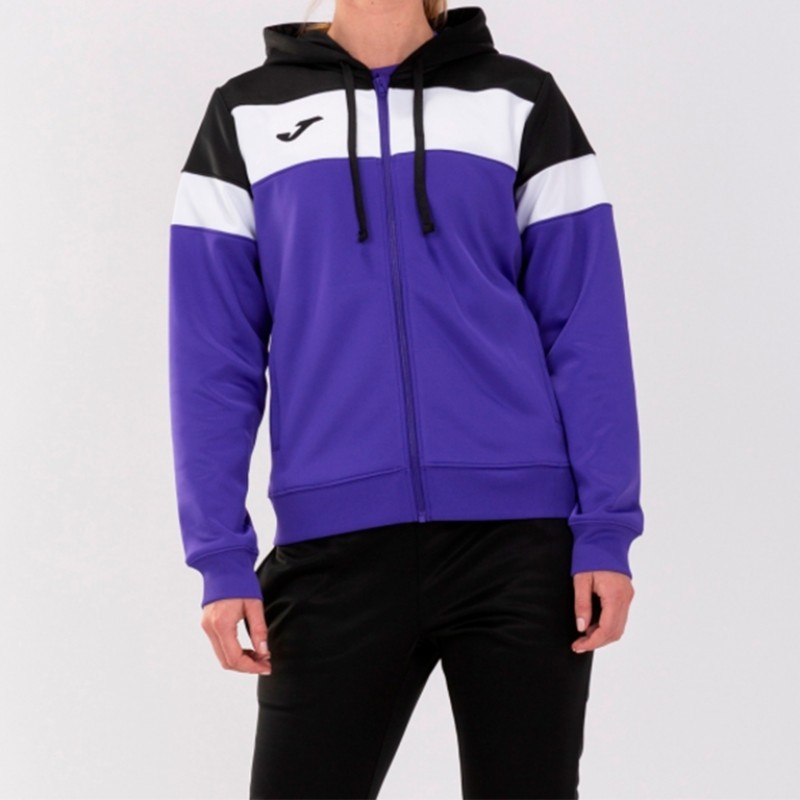 Олимпийка JOMA с капюшоном фиолетово-черная женская JOMA CREW IV 901041.551