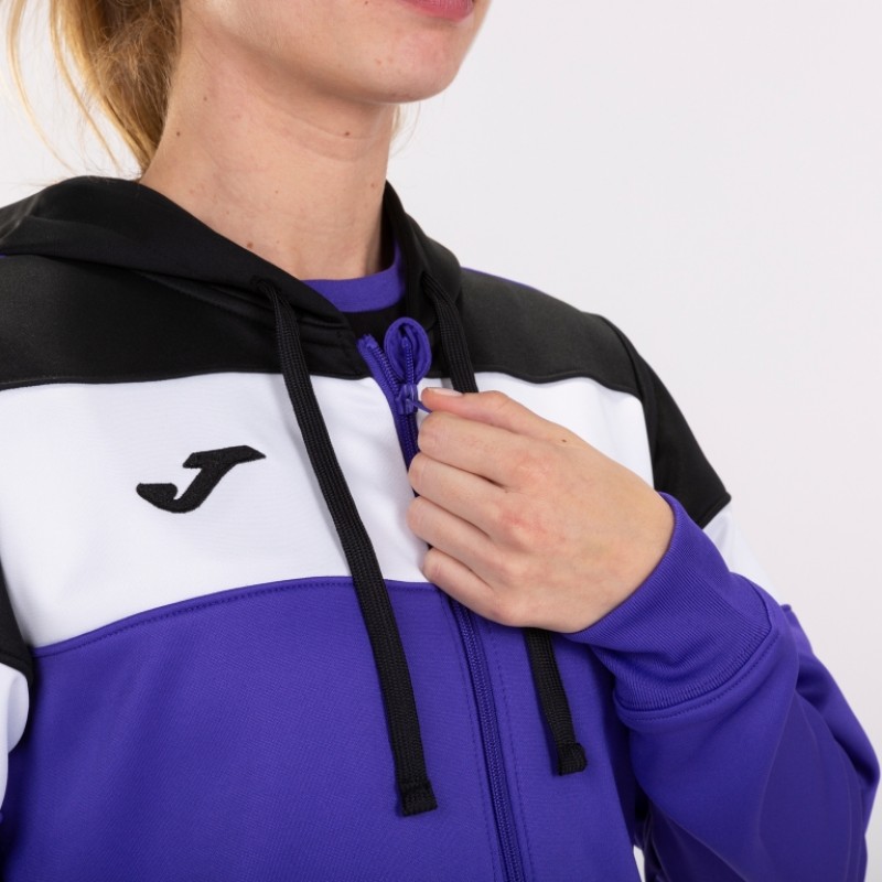 Олимпийка JOMA с капюшоном фиолетово-черная женская JOMA CREW IV 901041.551
